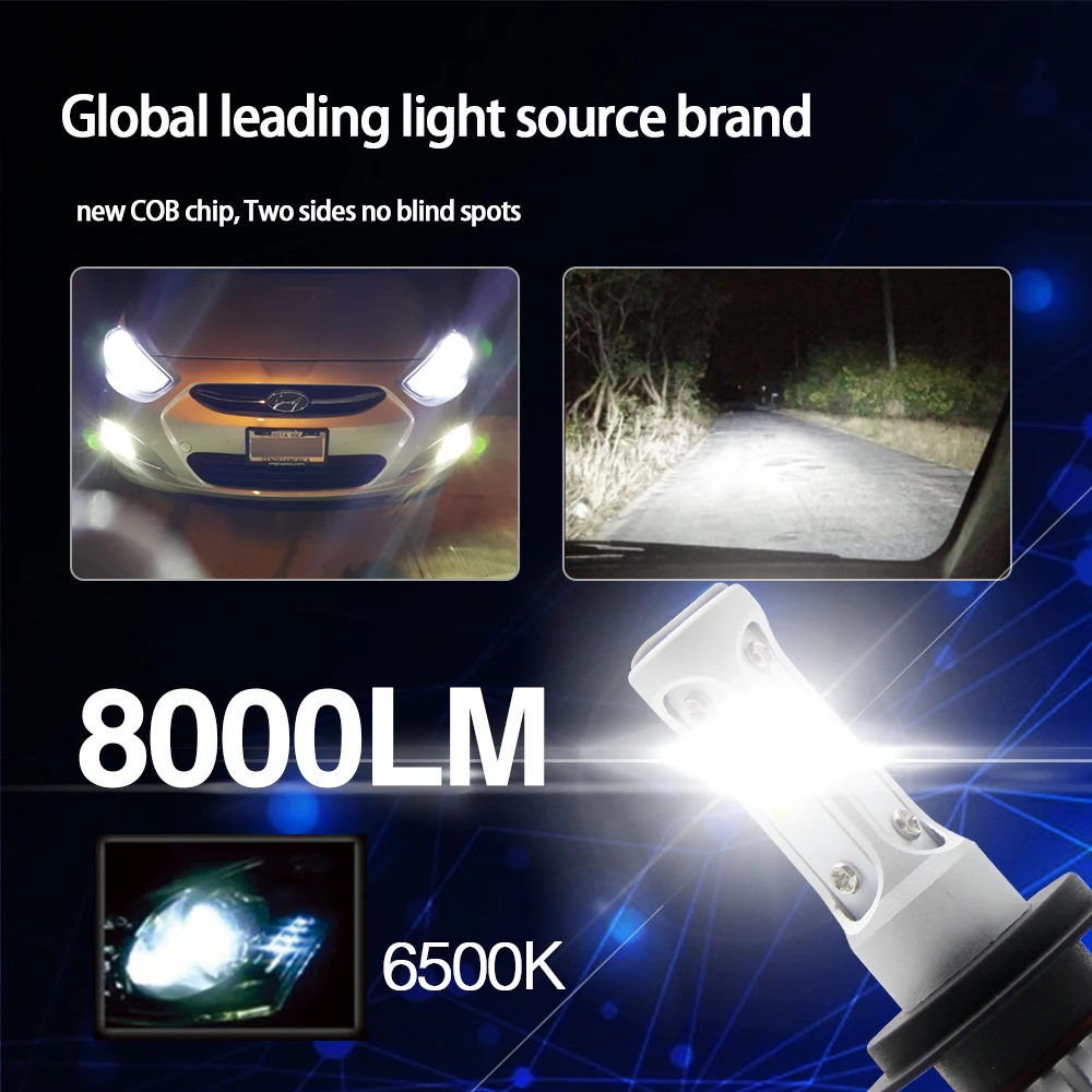 Лидер продаж, автомобильная светодиодная лампа H4 для фар 9007 лм H13 9004