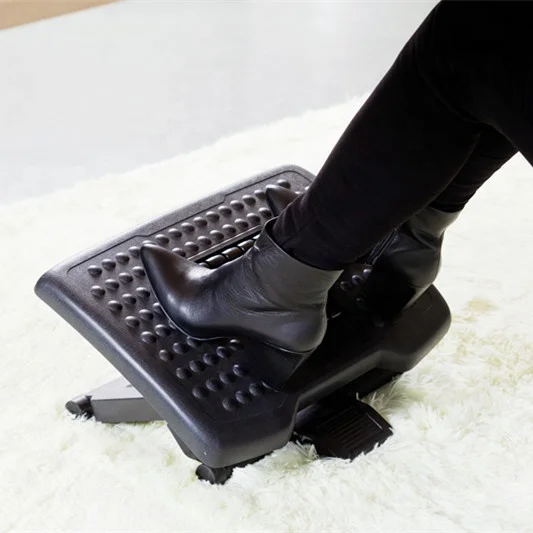 Cixi Dujia ergonomic office height angle adjustable quality guarantee plastic massage footrest foot rest