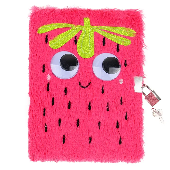 Licheng BXN569 Notebook OEM, Wholesale Furry Rainbow Notebook with Lock