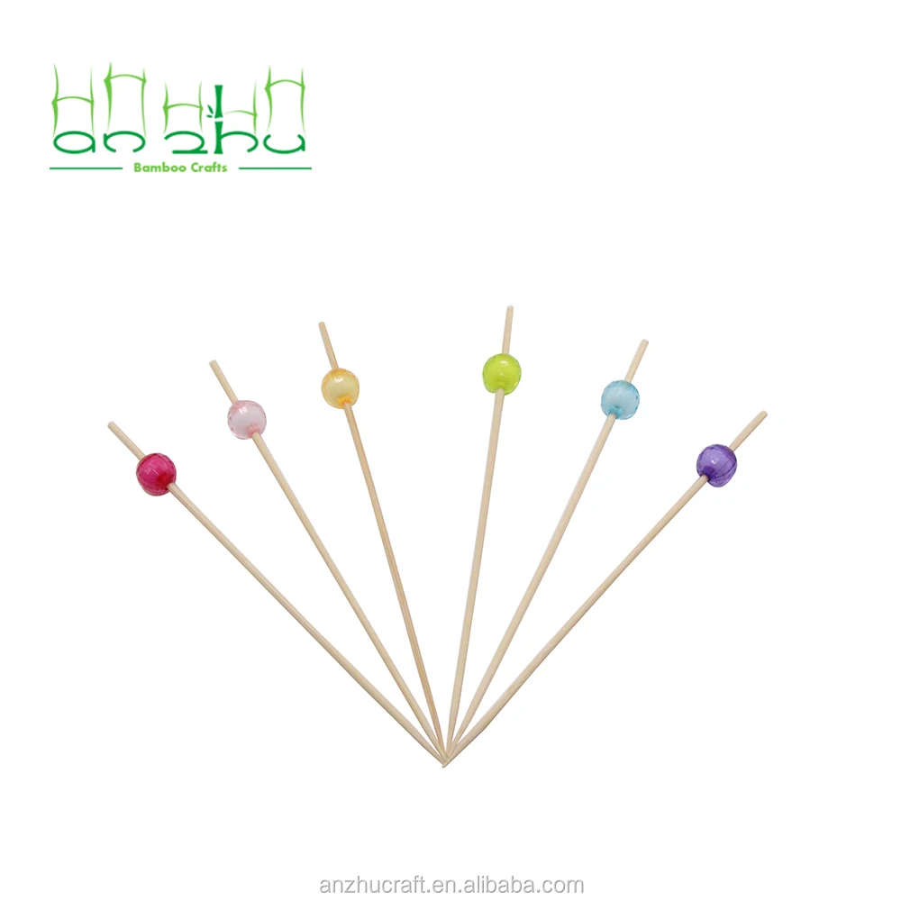 Wholesale decorative turkish wooden bamboo food picks kebab skewers