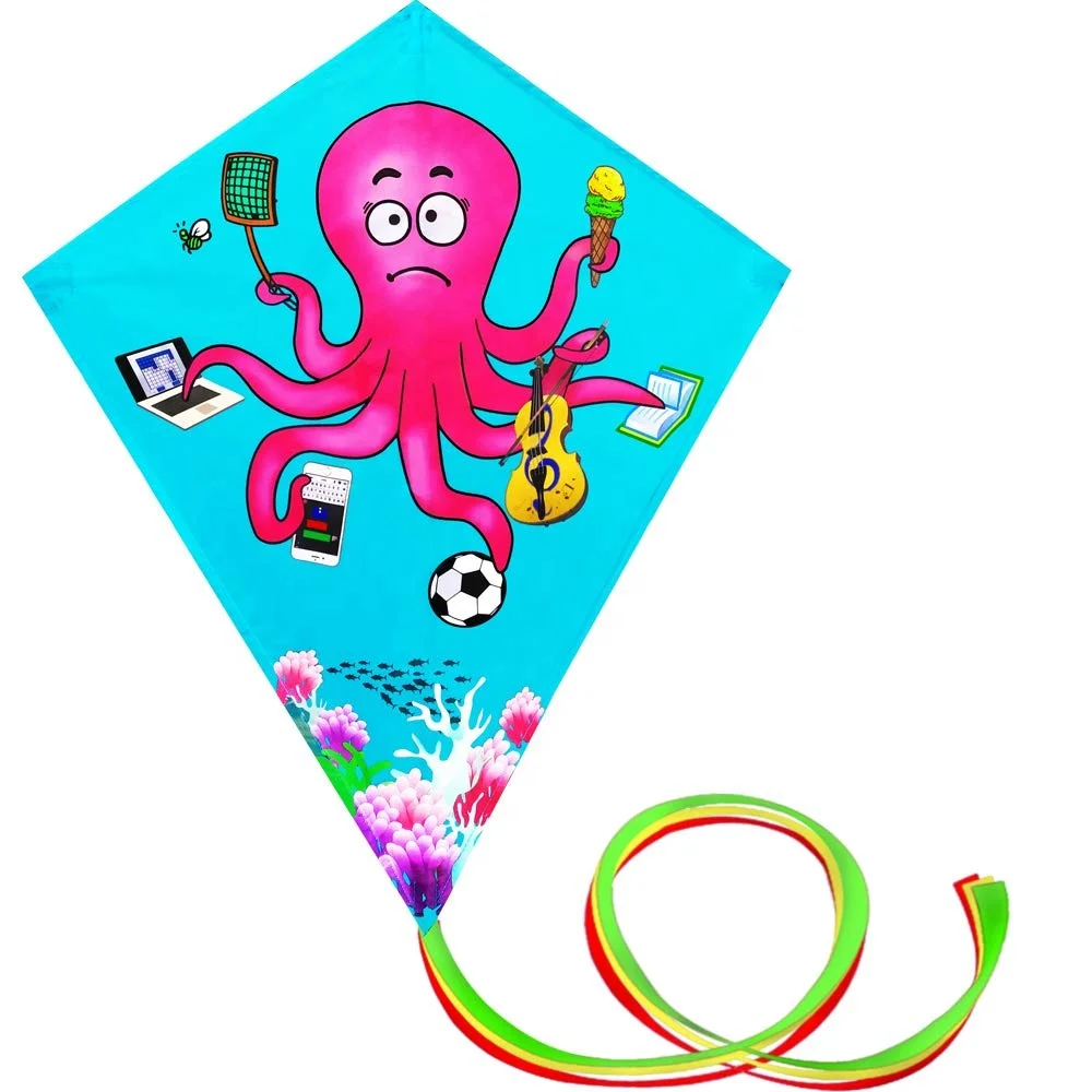 Новое поступление, Алмазный кайт-Осьминог для детей с леской кайта 30 м