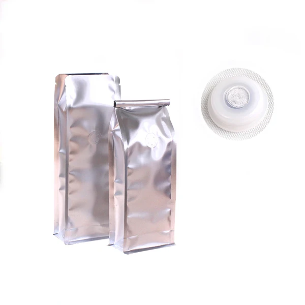 Flat Bottom 125g 500g Coffee Bags Matt Material Packaging Bags with Valve