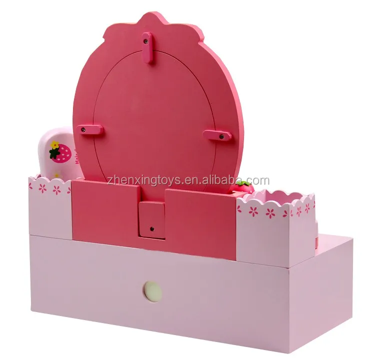 
Strawberry design wooden kids mini vanity children dressing table 
