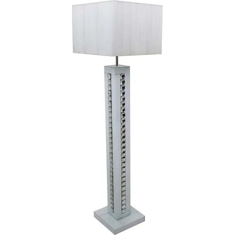 Home decoration sparkly crystal mirrored floor lamp
