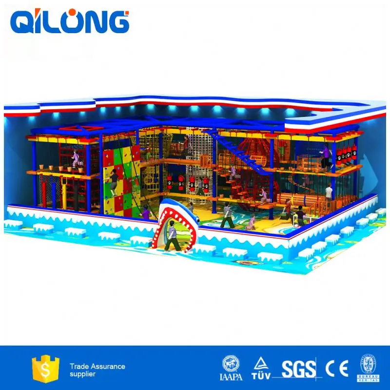 European Standard Climbing Outdoor Adventure Ropes Course Amusement Trampoline Indoor Playground