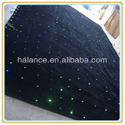 
starry sky lighting fiber optic led star cloth 