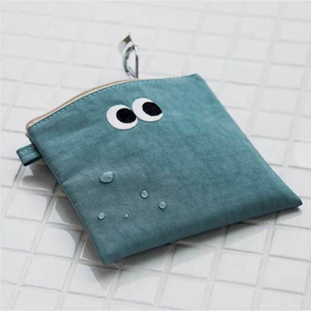 cheap embroidery tampon storage travel cosmetic pouch cute nylon cosmetic pouch