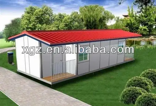 Frame Prefab House Villa for Sale Light Steel Sandwich Paneldoor Design as Your Request  Two Layer Paint