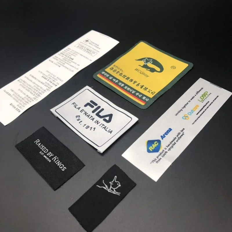 Popular Design Clothing Main Woven Label High Definition Satin Polyester Garment Cloth care Label Wash Label
