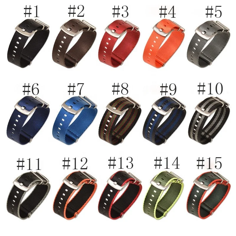 Beautifully made high quality 20mm 22mm nylon watch strap watch band nylon straps
