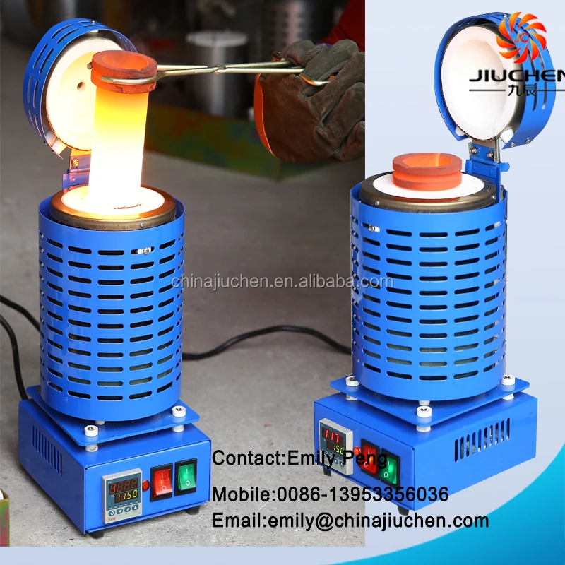 JIUCHEN 4kg Electric Metal Auto Casting Melting Furnace 1150C