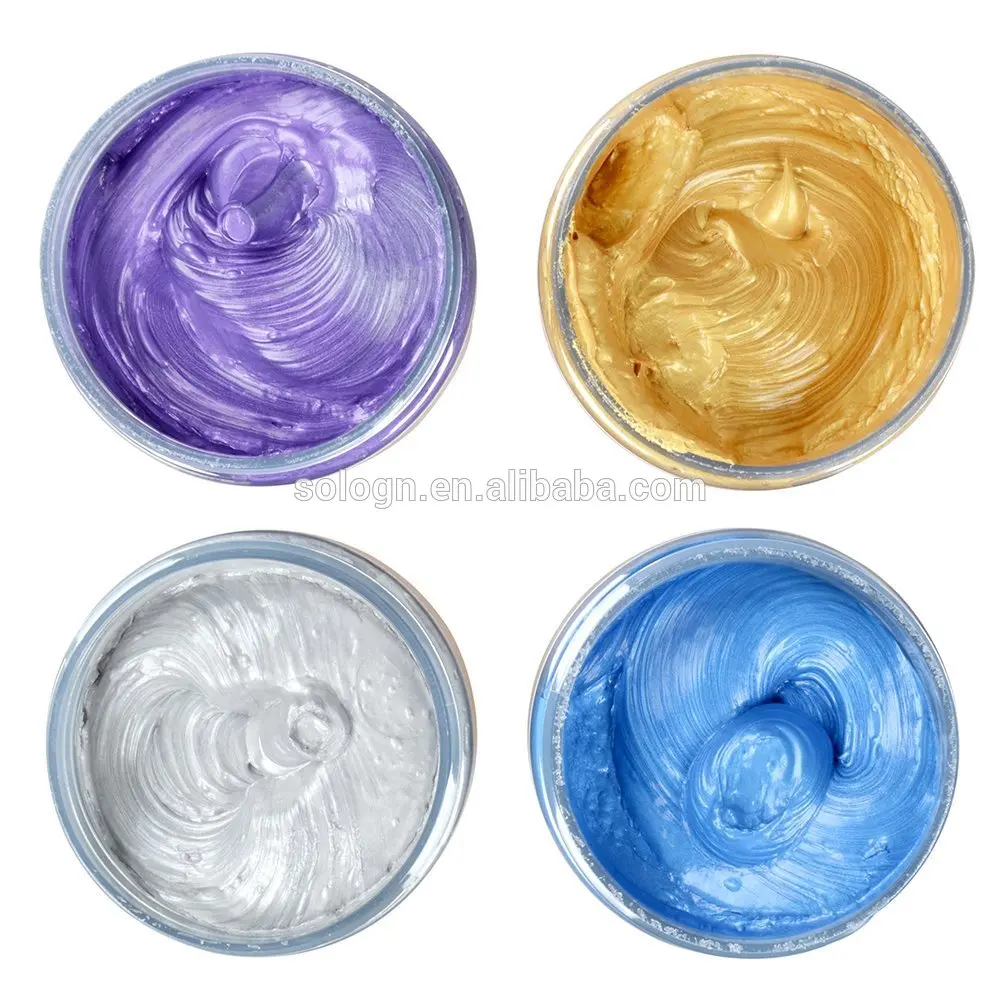 private label china oem fashion silver color jar styling hair colour wax for men