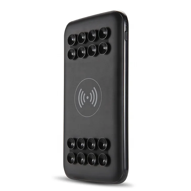 
portable mobile phone battery charger OEM 10000mAh fast charging 10W Qi wireless power bank 