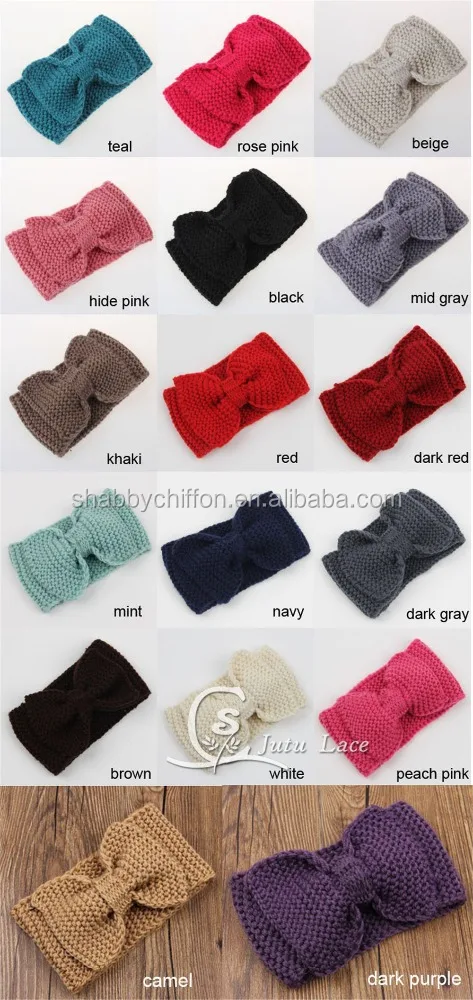 
Women Bow Headband ear warmers crochet headwrap Wholesale- Top-selling Women Headwrap 