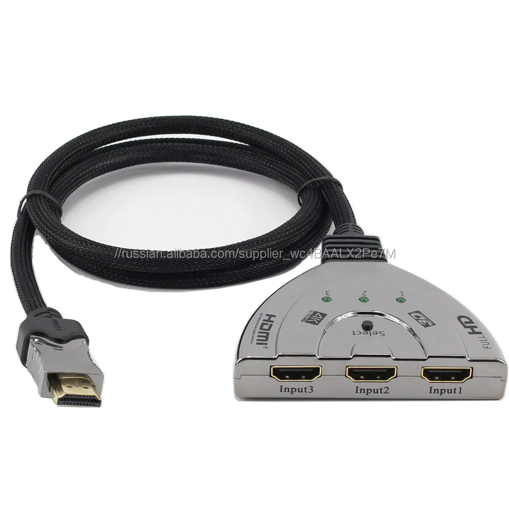Hdmi коммутатор 3X1 3 порты и разъёмы в 1 из косичку HDMI HDCP 1080P HD концентратор V1.4B Hdmi переключатель