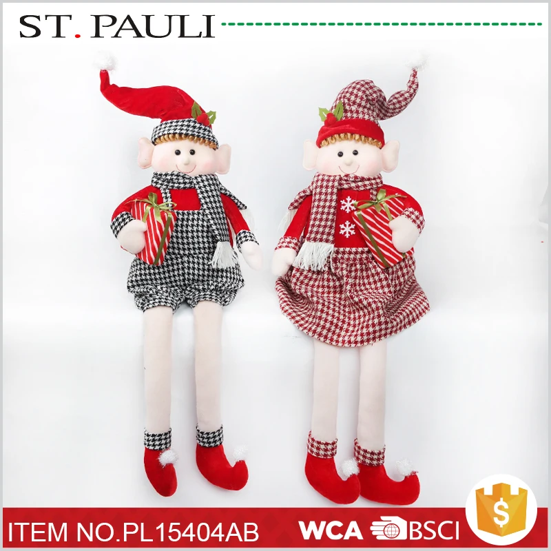 Рождественская анимационная кукла-эльф, маленькие плюшевые игрушки для украшения стола