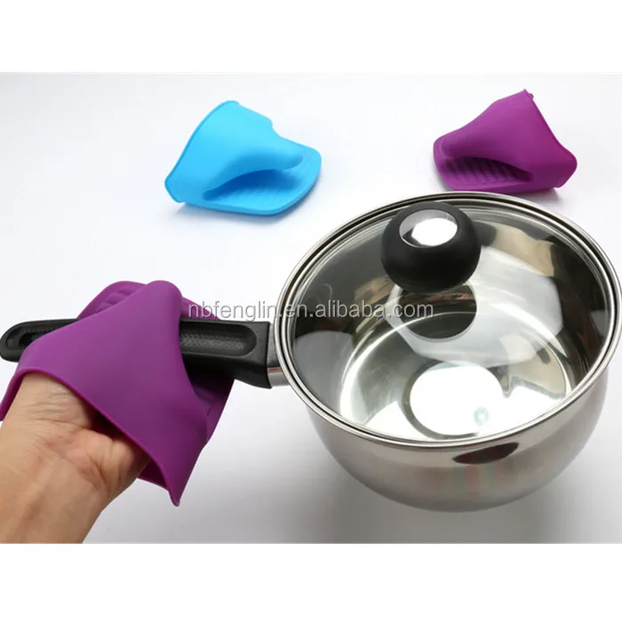 Домашние Кухонные мини-рукавицы для выпечки Силиконовые Перчатки Нескользящие термостойкие захваты для приготовления пищи держатель для горячего горшка