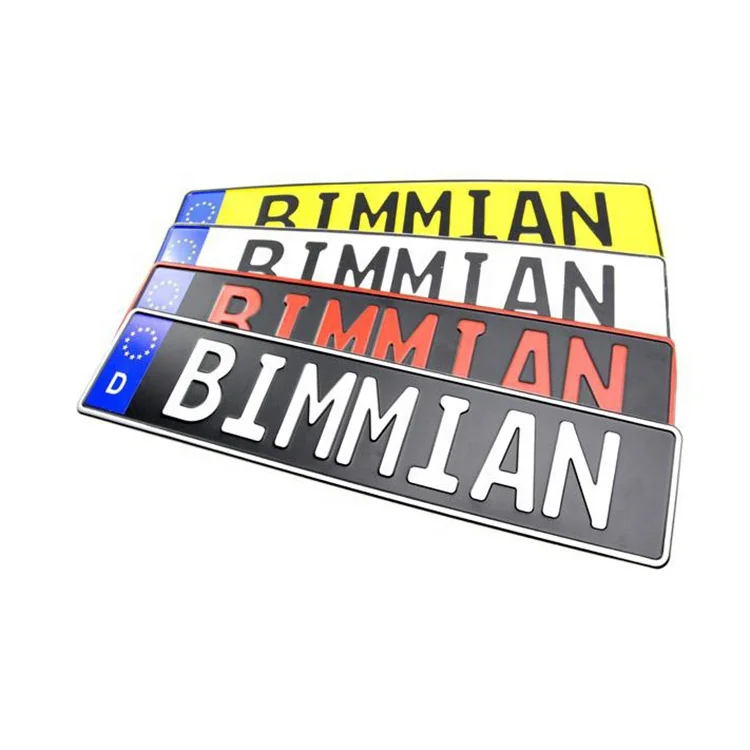 European Aluminum License Plate Blank License Plates Customised Reflective Film Wave Lines Number Plate