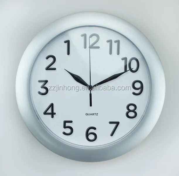 New Plastic 10inch Backwards Wall Clock/ Reverse Wall Clock