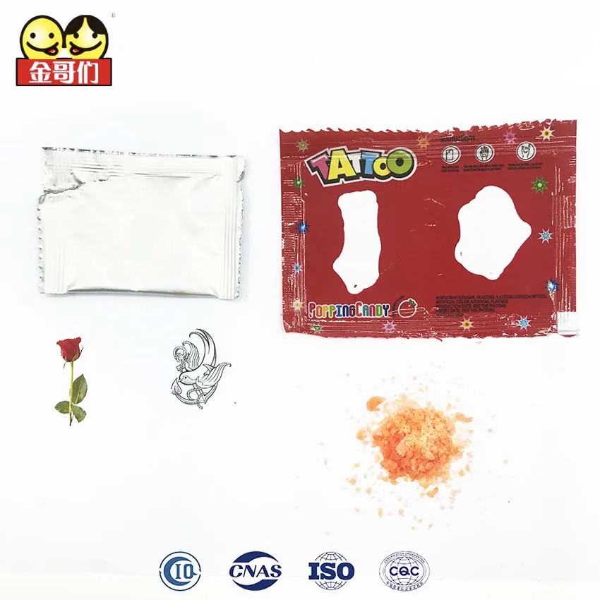 
Pop Rocks Packing Mixed Fruit Flavor Sweet Popping Candy with Tattoo Paper in Bag 