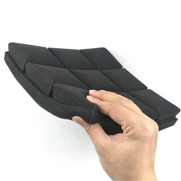 Top die cut mushroom shape acoustic sponge foam sheet