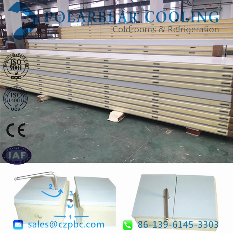 PU polyurethane sandwich panel Cold Storage Panel for cold room