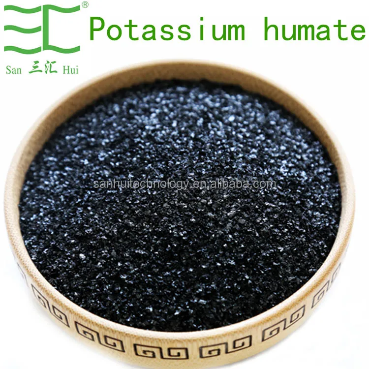 
factory Supplier K2O 100% water soluble Humic acid super potassium humate powder 