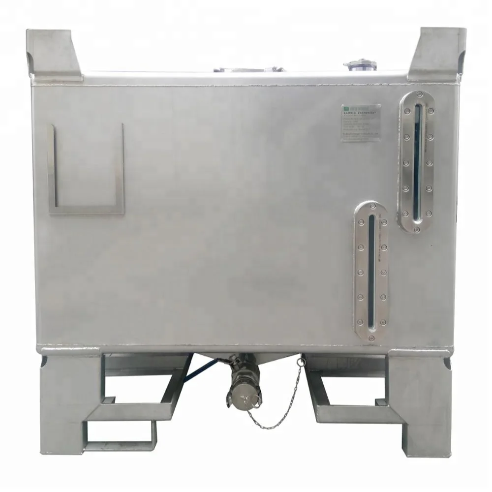 1000L UN packaging symbol stainless steel 304 IBC liquid  tank for Dangerous Cargo