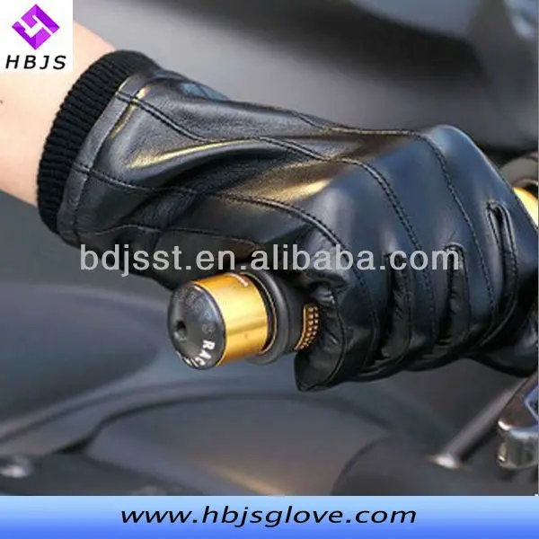 Новое поступление мужчины черная лакированная вождения кожаные перчатки производитель
