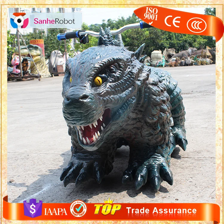 Dino park Godzilla coin operated animatronic kids dinosaur rides