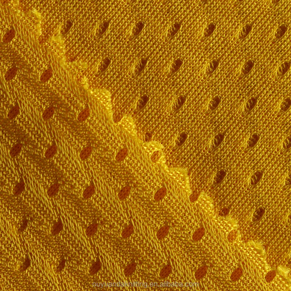 100% Polyester 11x1 Tricot Mesh Fabric for Reversible Basketball Jersey