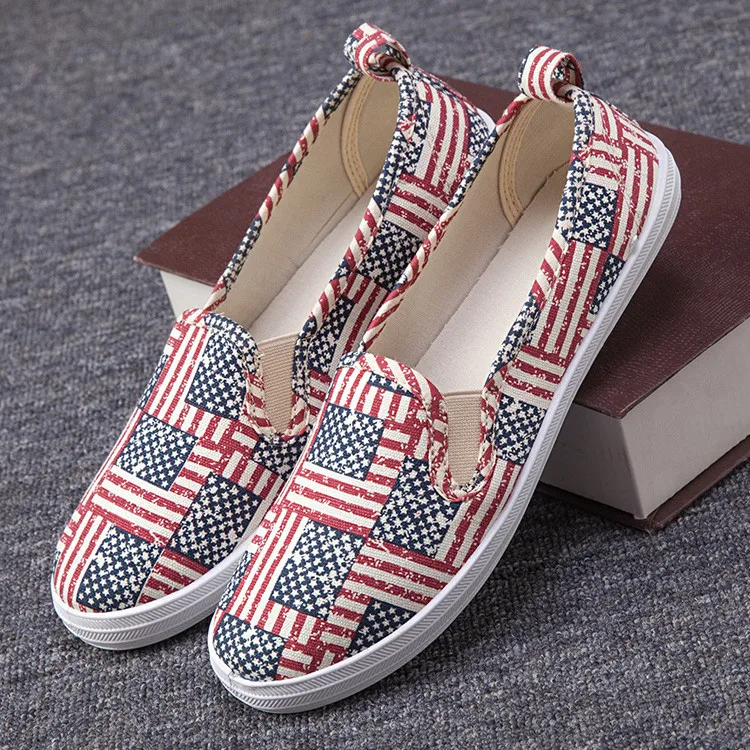 2021 Fashion Custom Made Cheap Canvas Shoes No Shoelace Slip On Unisex