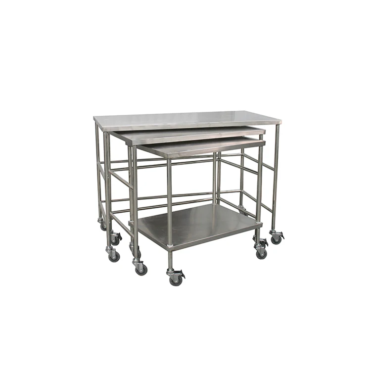 Medical Hospital Cart Stainless Steel surgical instrument trolley