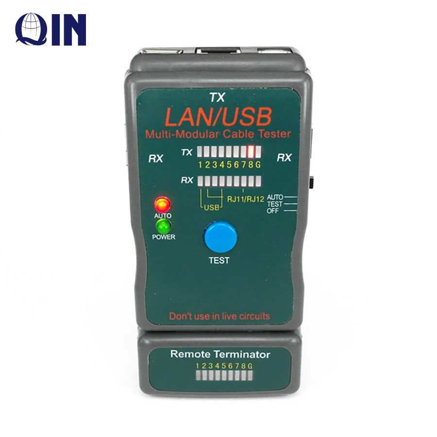 Qin factory price multi modular LAN USB RJ11 network cable tester