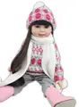 Hot Sale 18Inch American Girl Full Vinyl Silicone Doll In Pink Sweater Can Bath With Kids