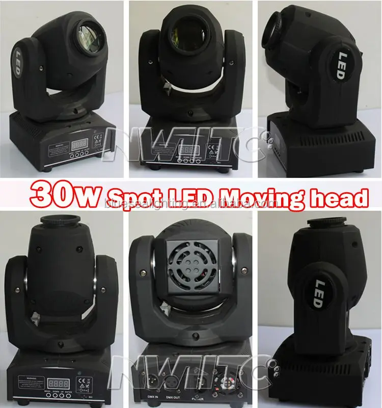 L-57 Party 30w dmx mini gobo projector spot led moving head DJ Disco Stage Lights