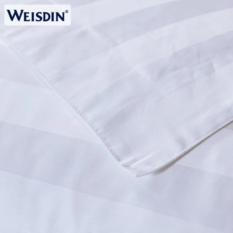 Китай поставщиков пользовательских роскошные 300 нить Отель White Satin Наволочка 100%