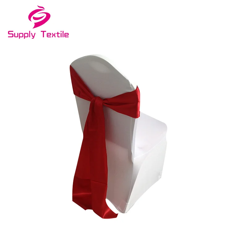 Новый дизайн дешевый свадебный стул пояс декоративный сатиновый Чехол для стула