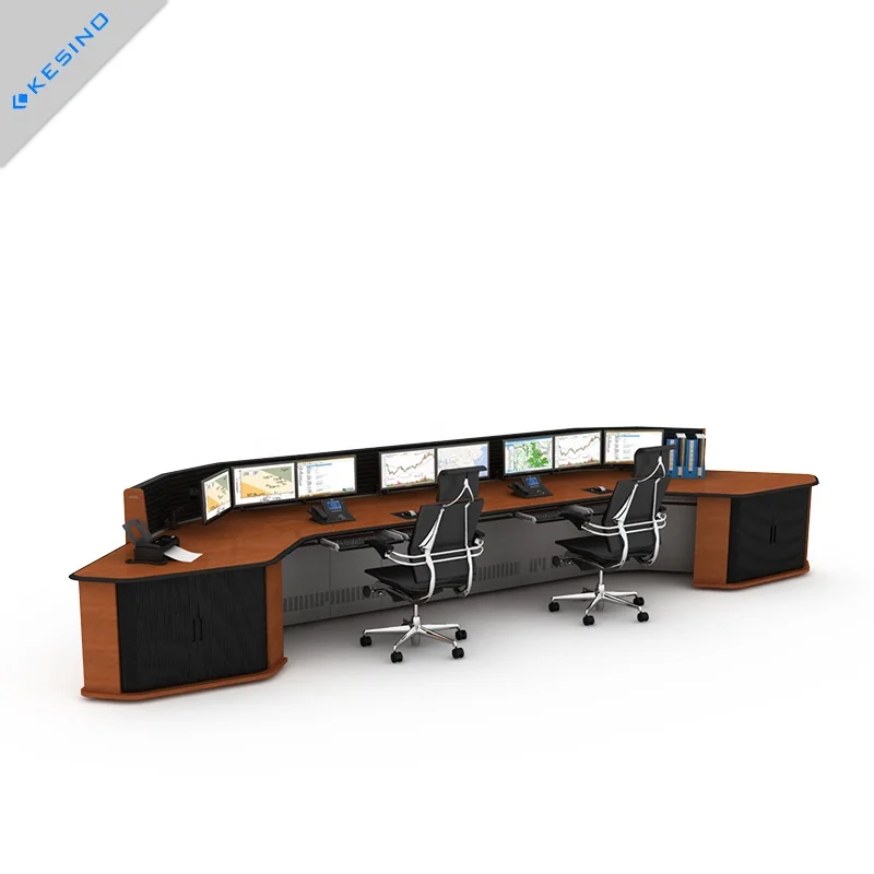 Customized chemical control workstation desk control room console desk command center monitoring console