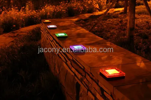 Waterproof IP65  6 LED Garden Landscape Solar Led Brick Lighting Brick Lighting for Pavers Solar LED Ground Light