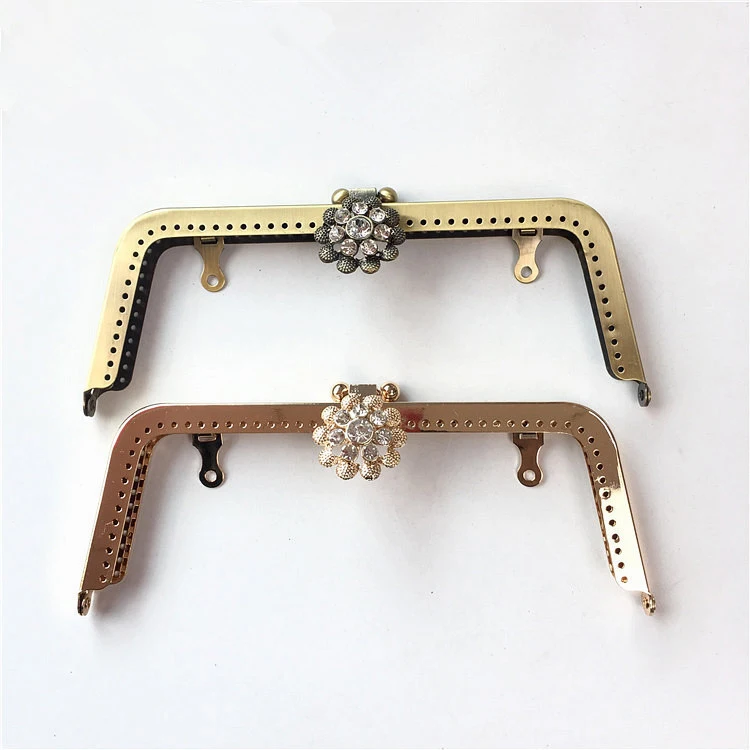 Wholesale Trapezoid 20cm Smooth Sew In Clutch Bag Metal Purse Frame