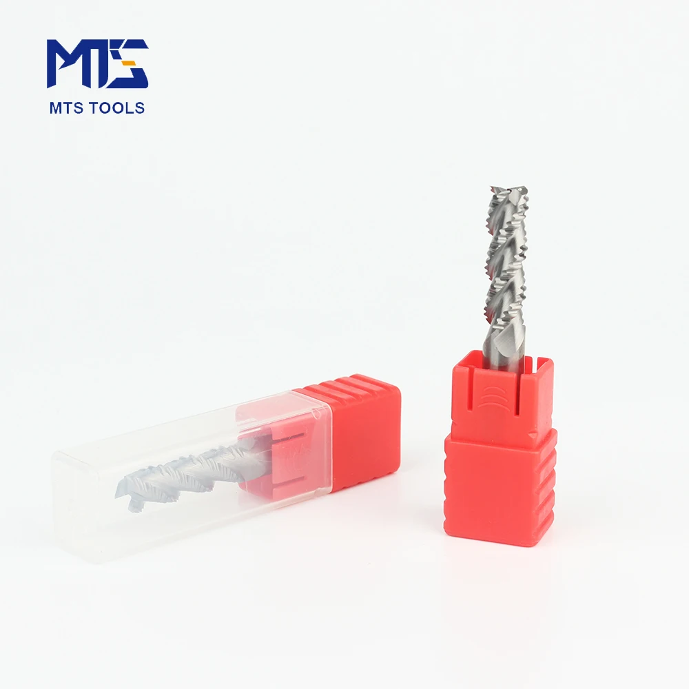 MTS HRC45/55/65 4 flutes TiSiN coating with the very high surface hardness  the carbide roughing end mill cutters