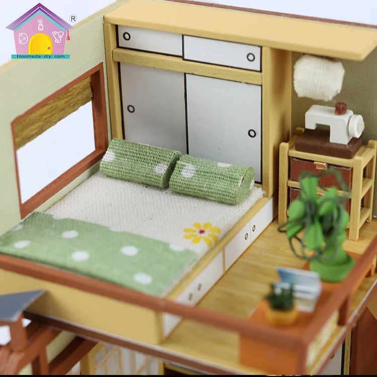 Hongda M034 Best Selling Small Size Diy Doll House Wood Dollhouse Miniature Doll House for Girls
