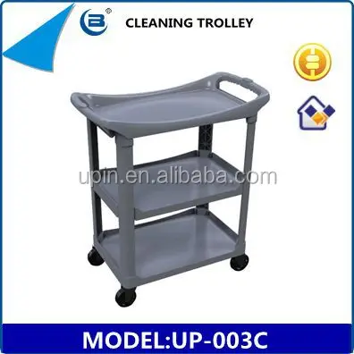 Dining room meal transport trolley /restaurant food trolley cart/kitchen service trolley