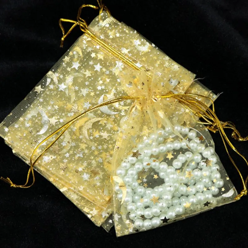 9x12cm Jewelry Packaging Drawable Organza Bags, Wedding Gift Pouches,Jewelry Packing Drawstring Bag