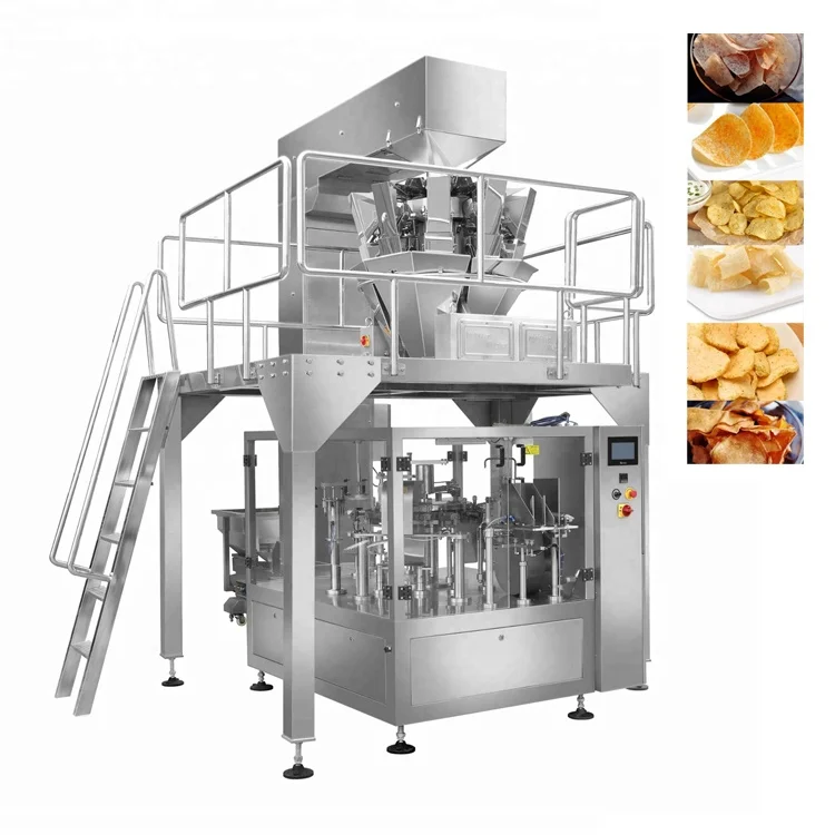 Rotary Premade Pouch Nitrogen Potato Chips Packaging Machine