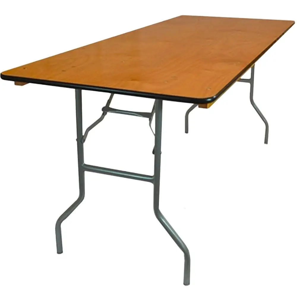 Durable Economical Wooden Folding Tables for Caterers,Meeting and Rental Centers
