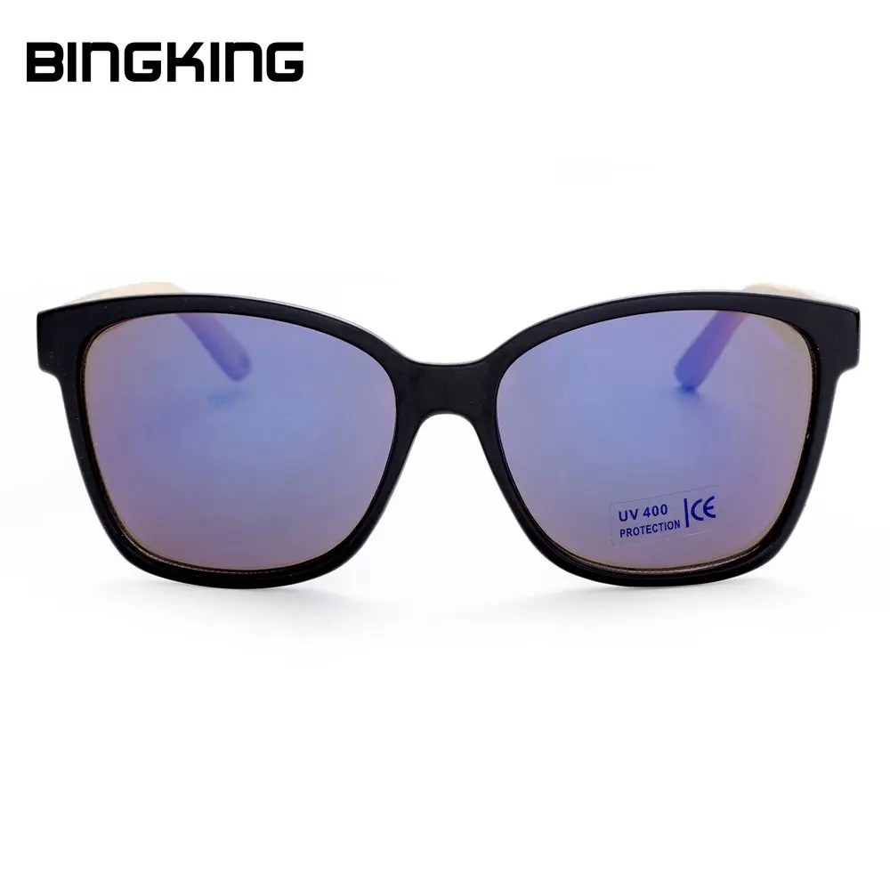 Big discount Cat 3 UV400 Wooden Sunglasses with pc frame Wholesale in china