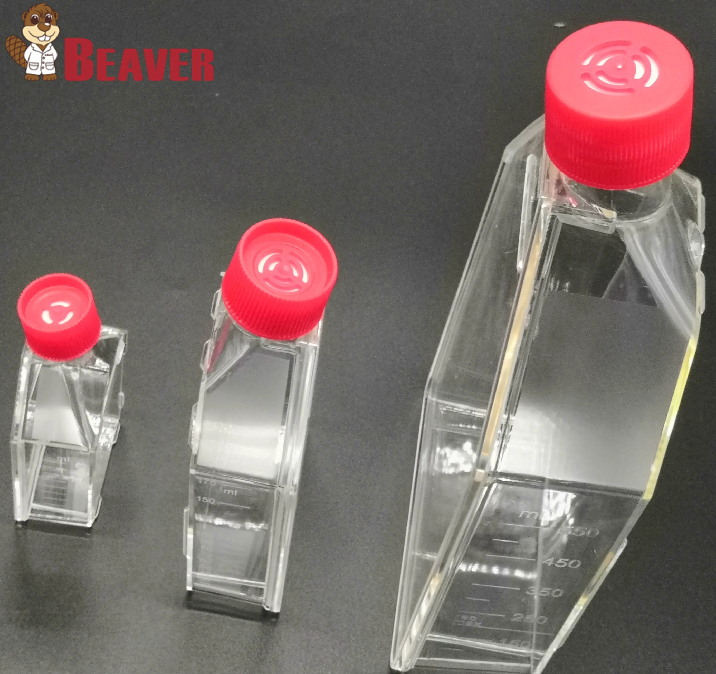 Disposable Sterile laboratory use tissue cell culture treated TCT flask