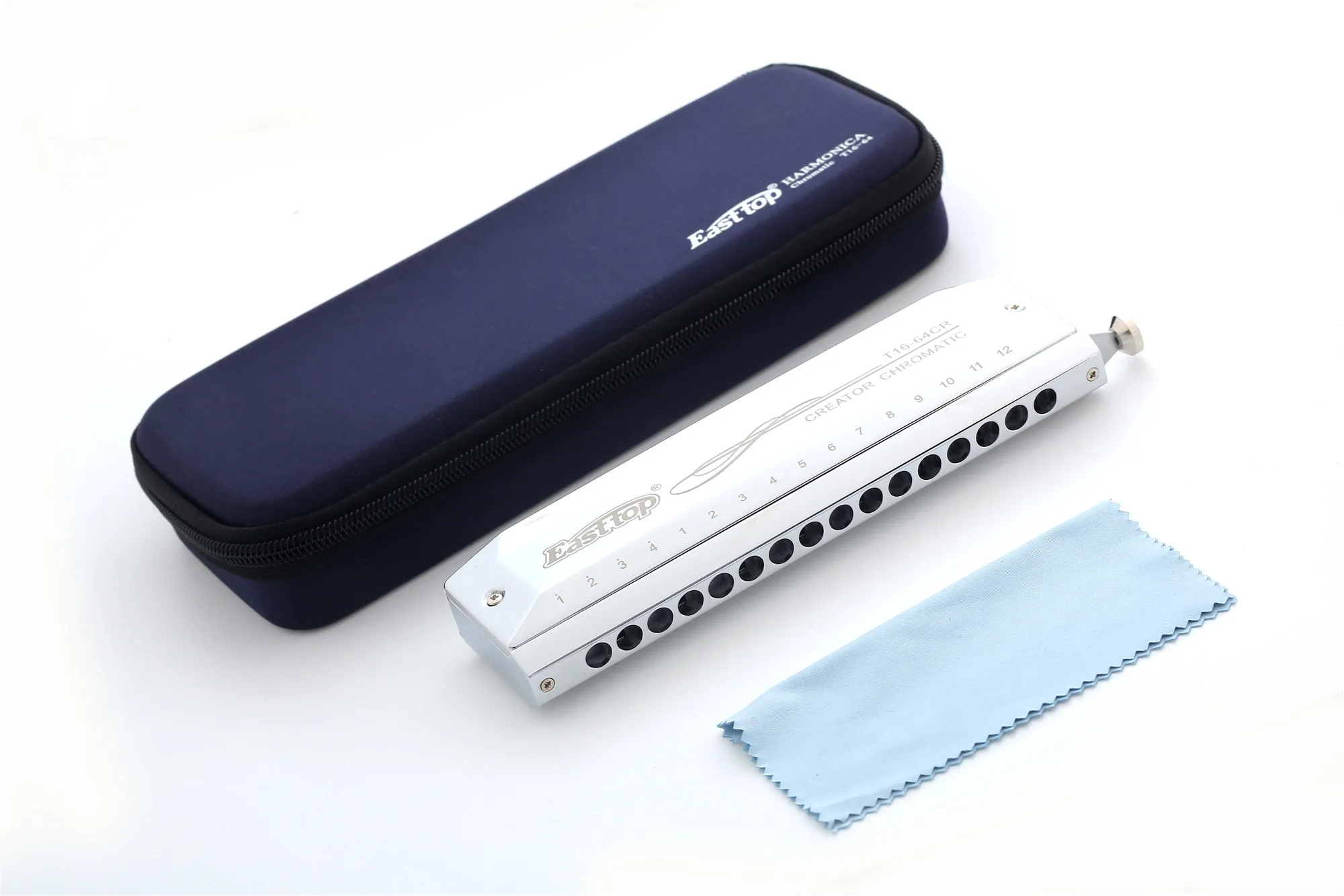 
Easttop 16 holes brass comb with silver colour chromatic harmonica china manufacture 